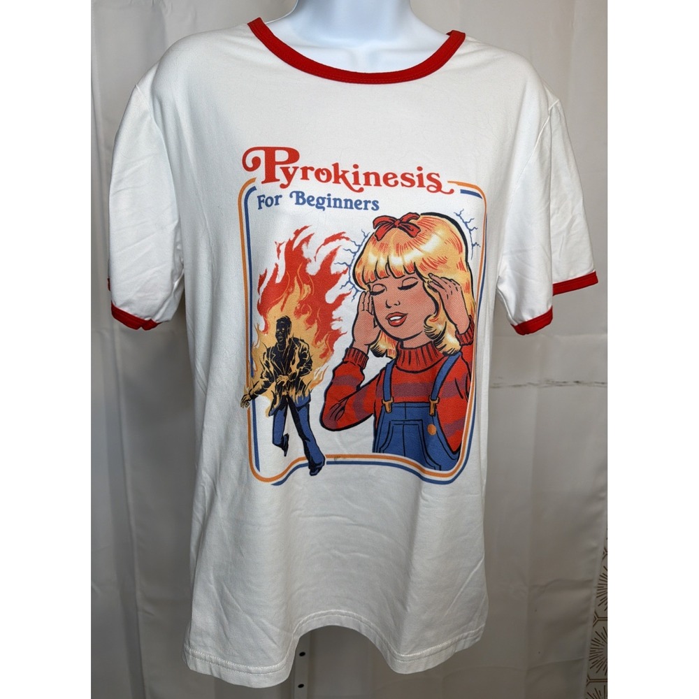 Pyrokinesis for Beginners Ringer Shirt Medium - Picture 2 of 5